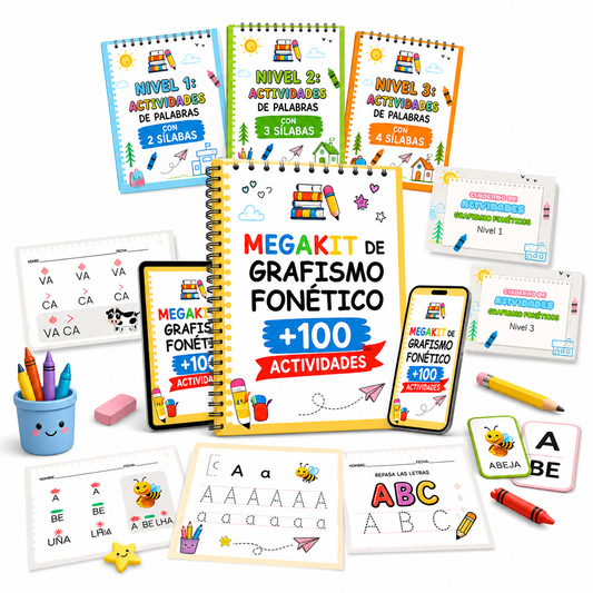Megakit Grafismo fónetico + 6 Bonos de Regalo